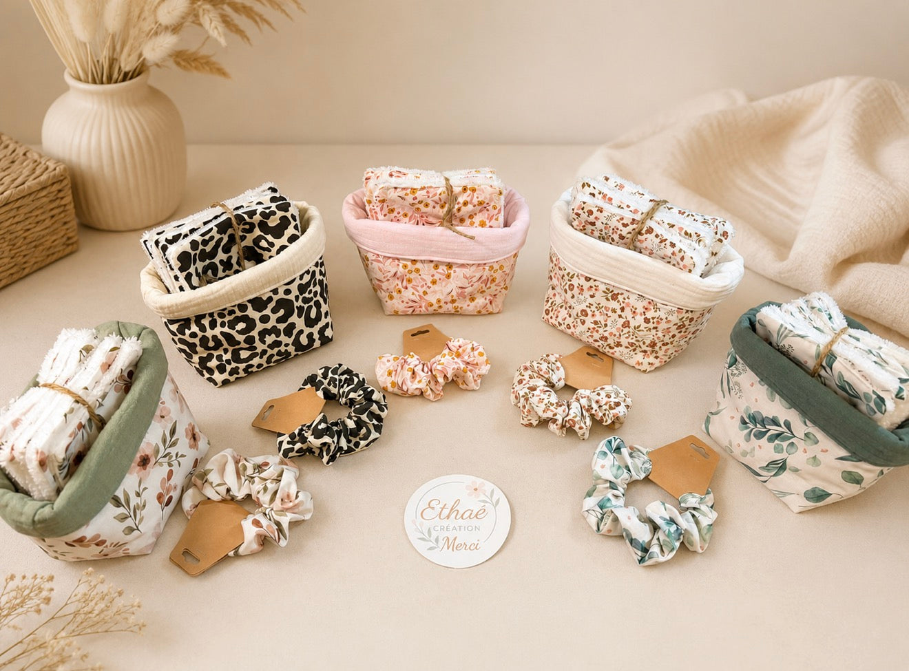 Coffret panier avec chouchou assorti