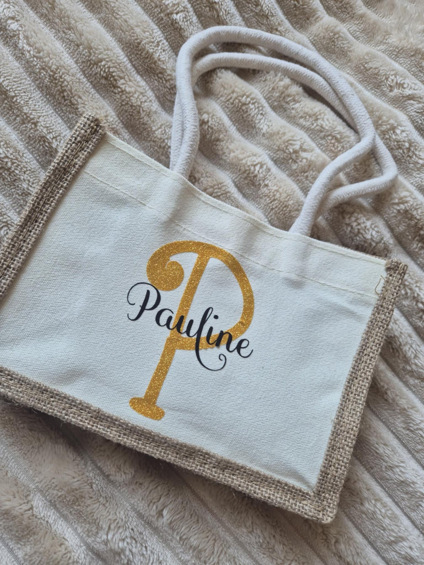 👜 Petit Sac en Jute – Naturel Personnalisable