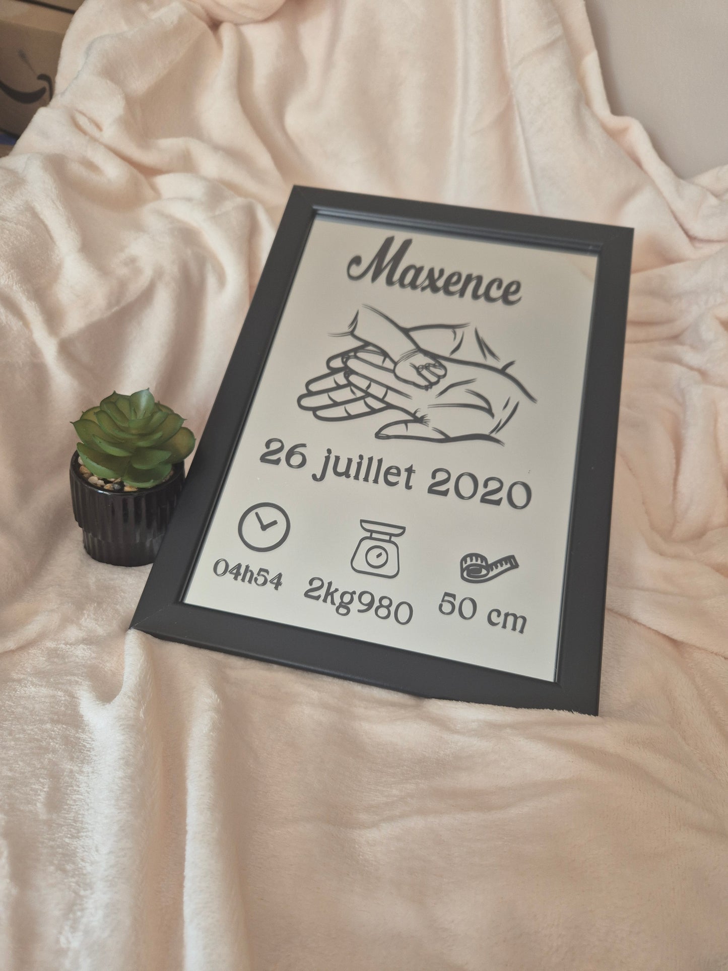 Cadre Personnalisé – Date de Naissance / Anniversaire