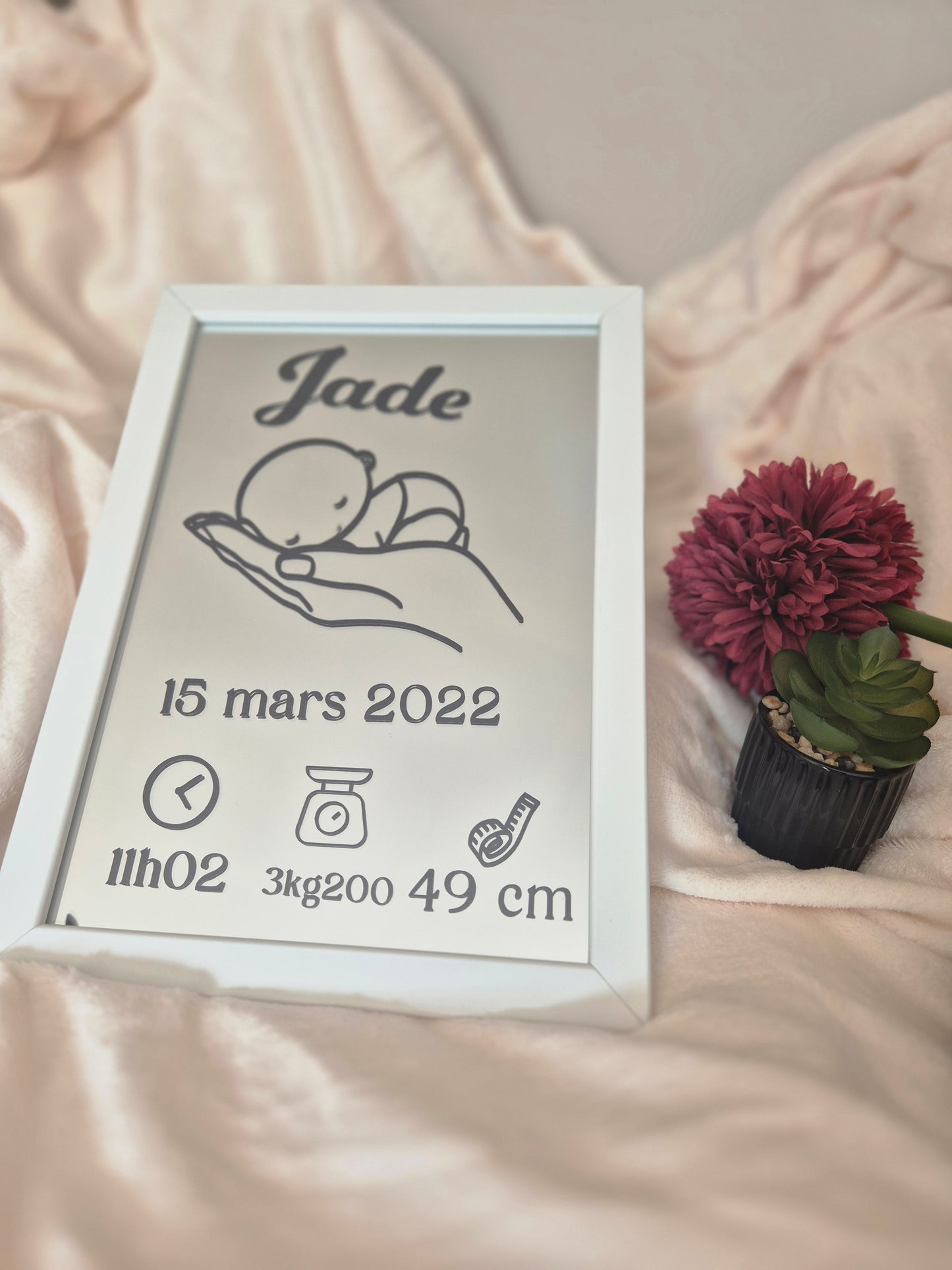 Cadre Personnalisé – Date de Naissance / Anniversaire