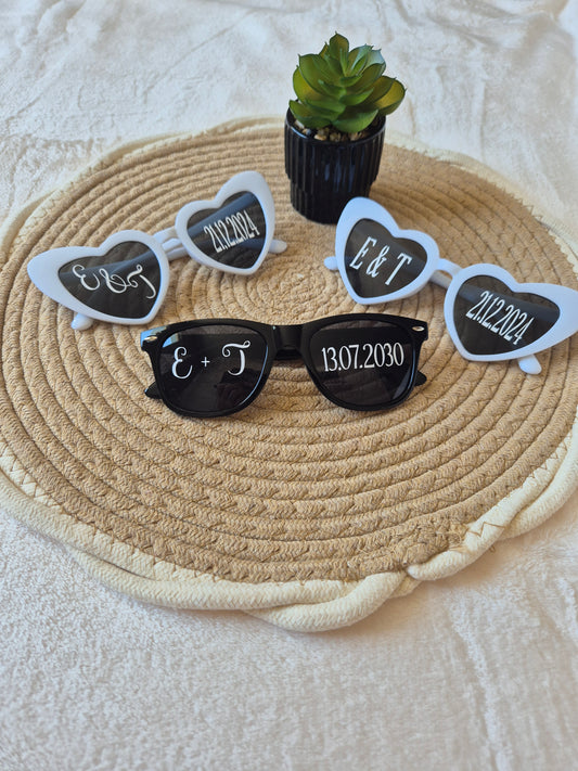 😎 Lunettes Cœur Blanches ou Noires