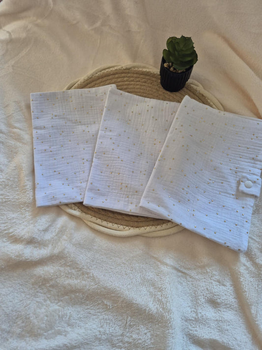 🌿 Protège carnet de santé en gaze de coton