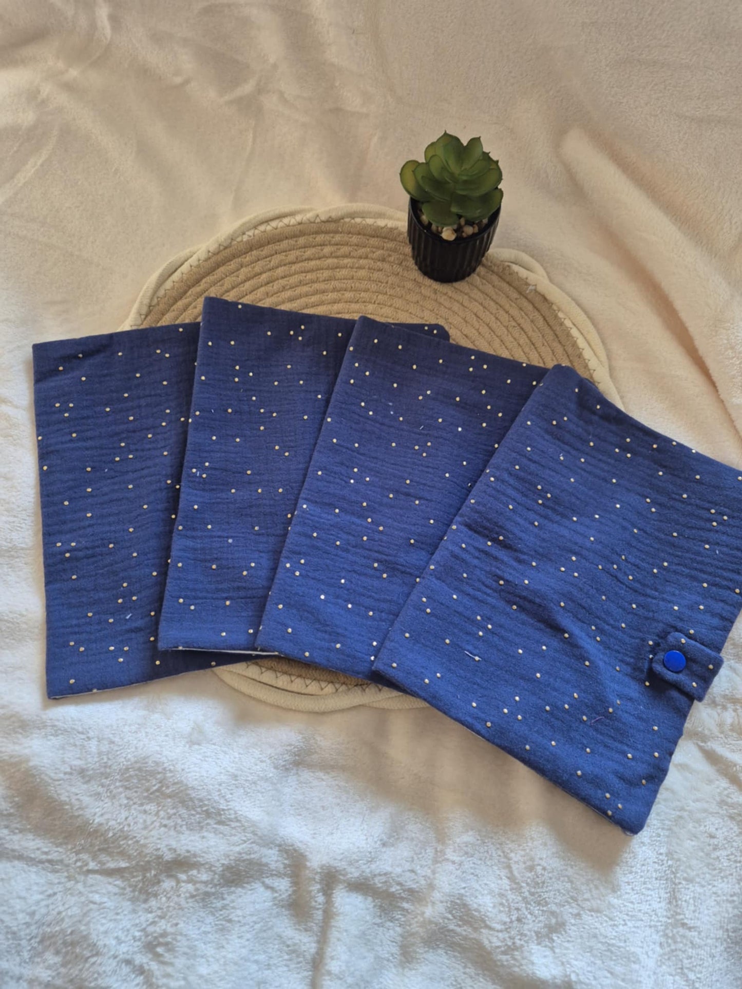 🌿 Protège carnet de santé en gaze de coton