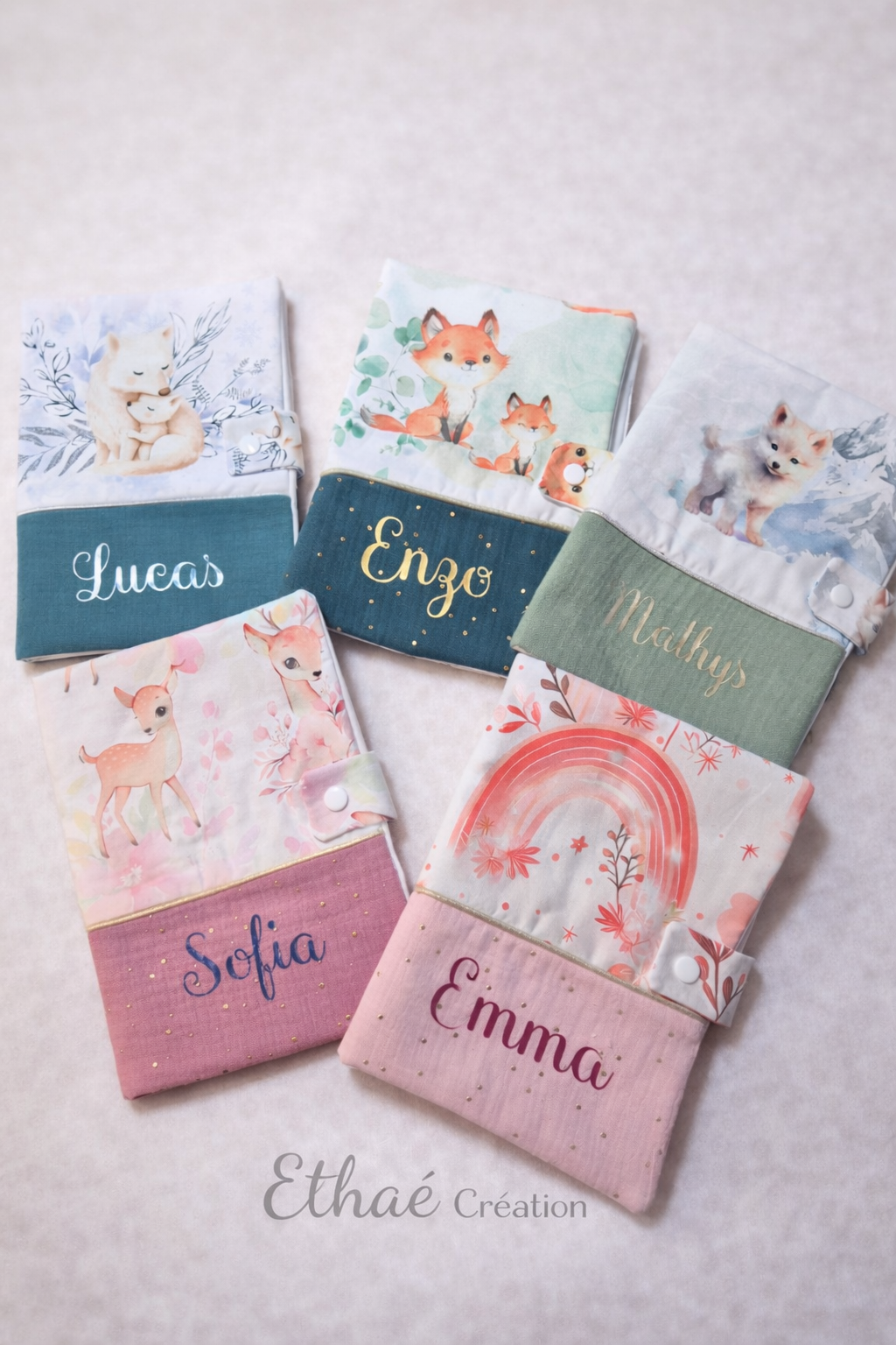 🧸 Protège carnet de santé à motifs