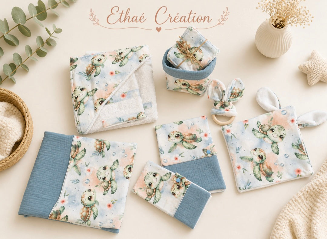 Grand coffret naissance personnalisé a motifs