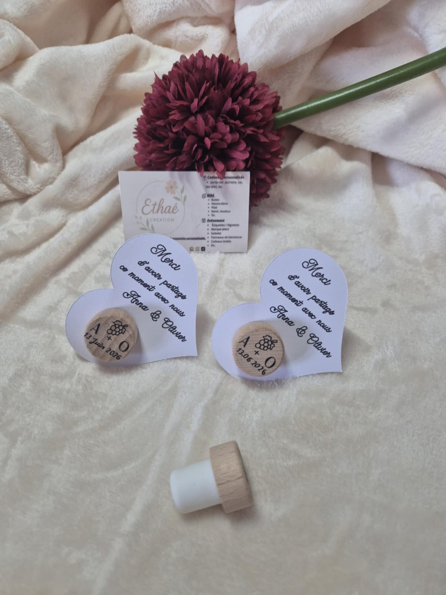 lot de 5 Bouchons de vin personnalisés 🍷