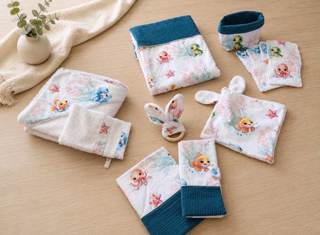 Grand coffret naissance personnalisé a motifs