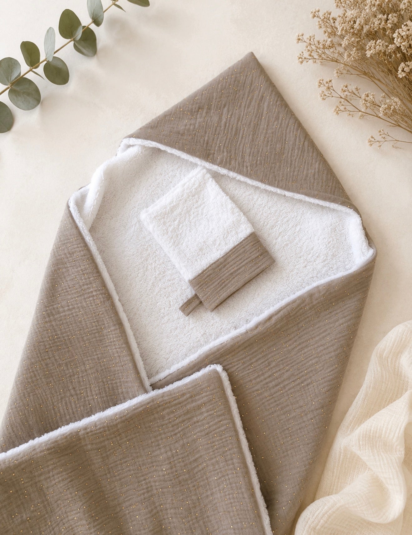 🐣 Serviette de bain bébé personnalisée
