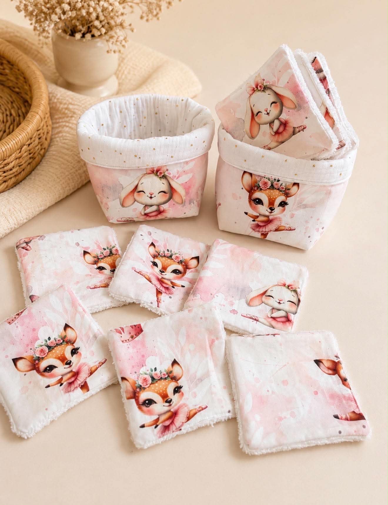 🧺 Panier + 6 lingettes lavables