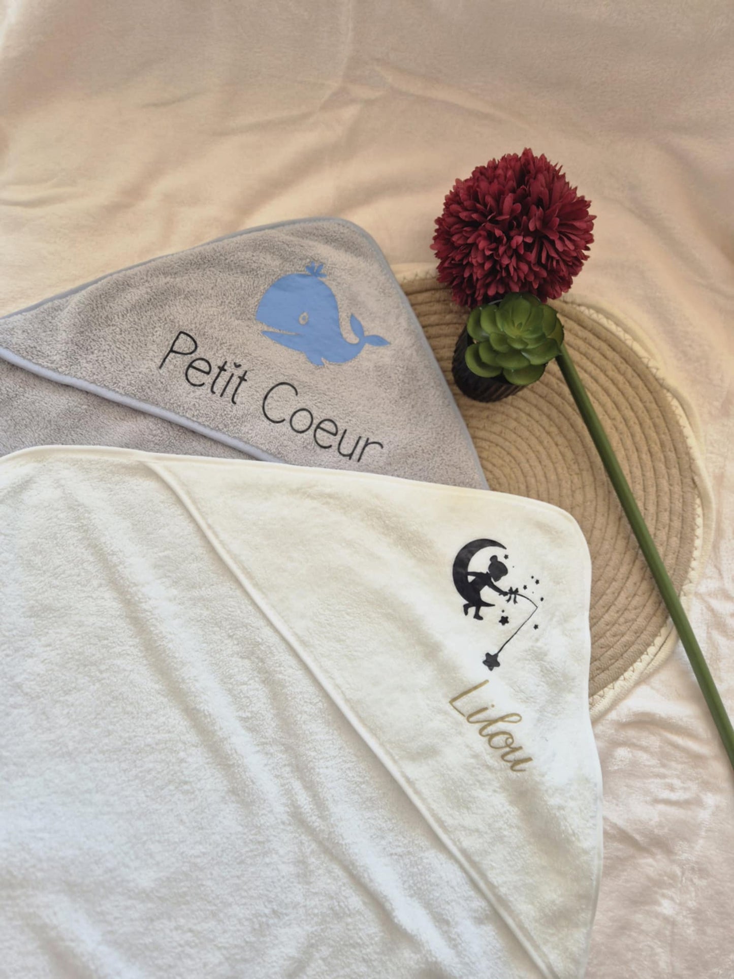 🐣 Serviette de bain bébé personnalisée