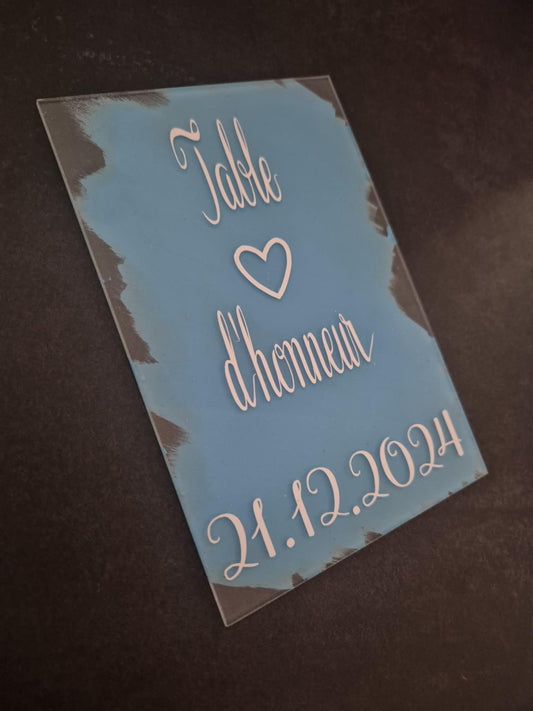 💎 Marque-Table en Plexiglas