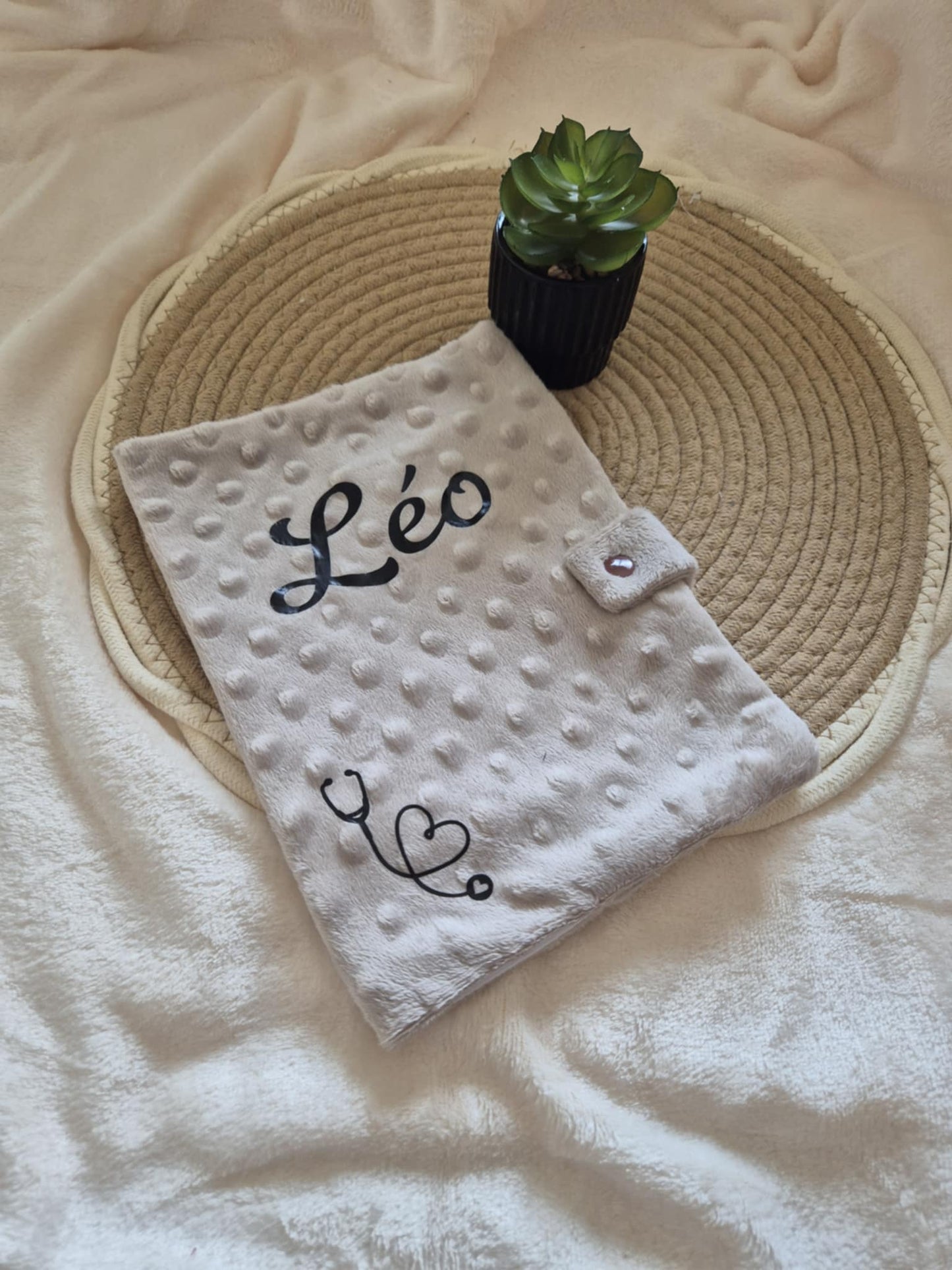 🧸 Protège carnet de santé en minky